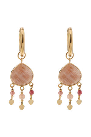 oorbellen goudkleurig/roze