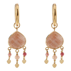 oorbellen goudkleurig/roze