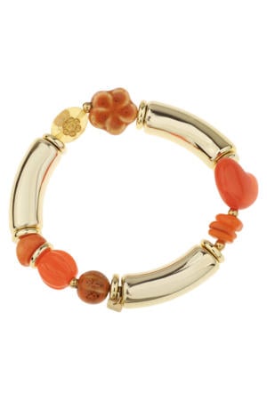 armband goudkleurig/oranje