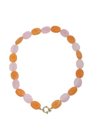 kralenketting oranje/roze