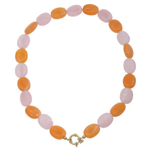 kralenketting oranje/roze