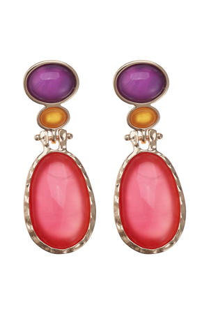 oorbellen roze/paars