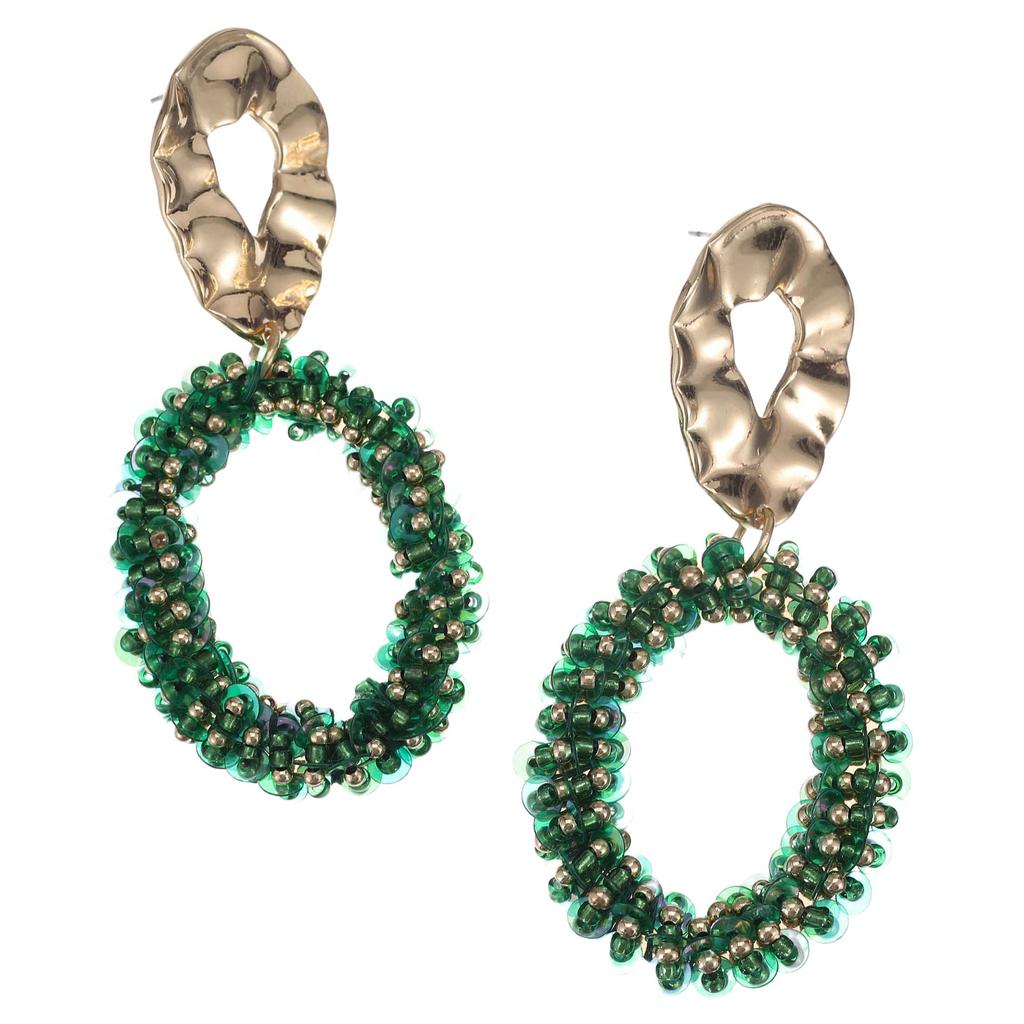 Candy Sweet Jewellery oorbellen goudkleurig/groen