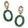 Candy Sweet Jewellery oorbellen goudkleurig/groen