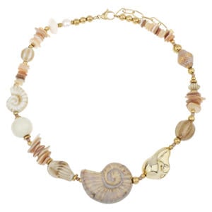 ketting met schelpen goudkleurig