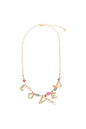 ketting met hangers goudkleurig
