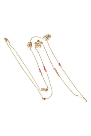 lange ketting goudkleurig