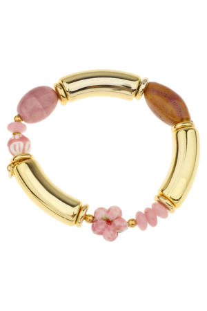 armband goudkleurig/roze