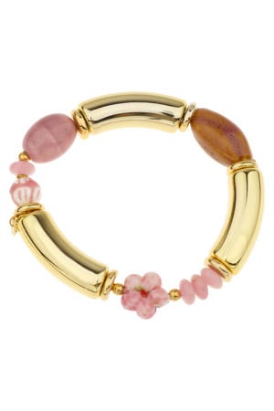 armband goudkleurig/roze