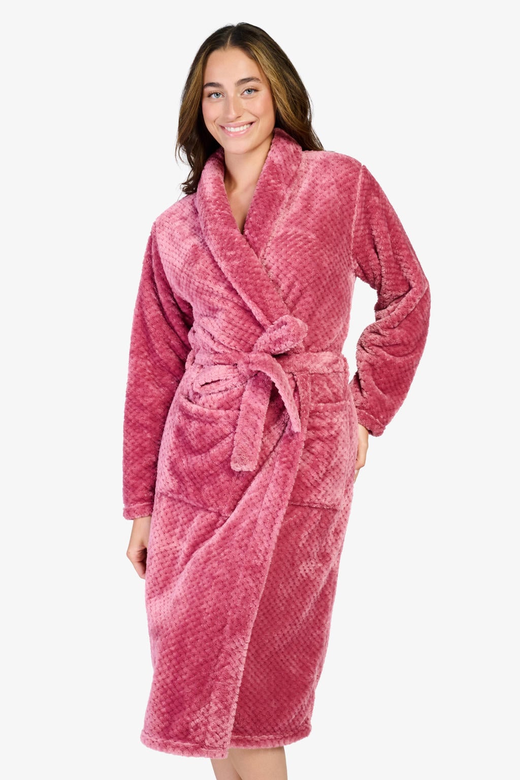 ten Cate fleece badjas - roze