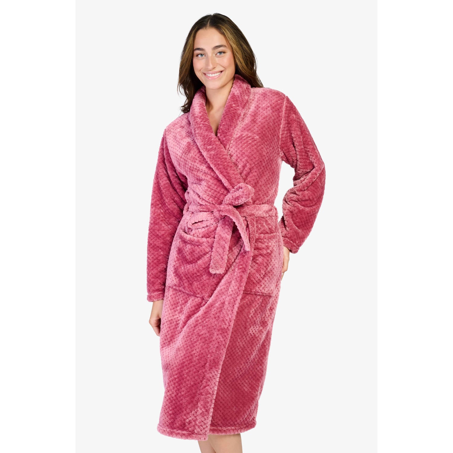 Ten Cate fleece badjas roze