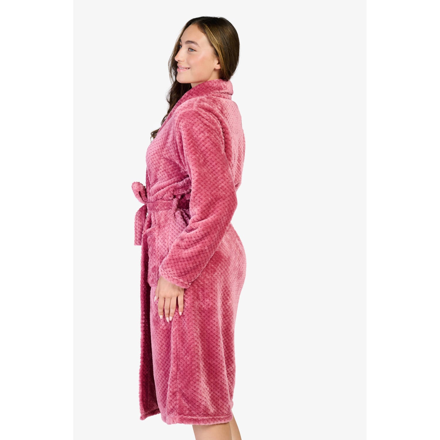 ten Cate fleece badjas roze