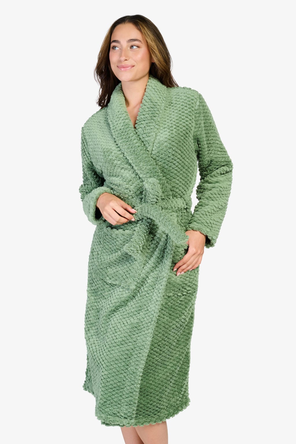 ten Cate fleece badjas - groen