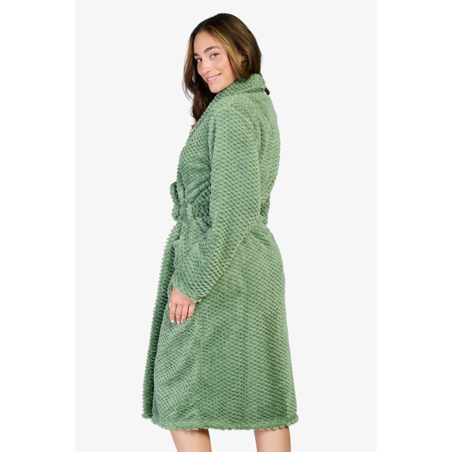 ten Cate fleece badjas groen