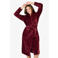 ten Cate fleece badjas - donkerrood