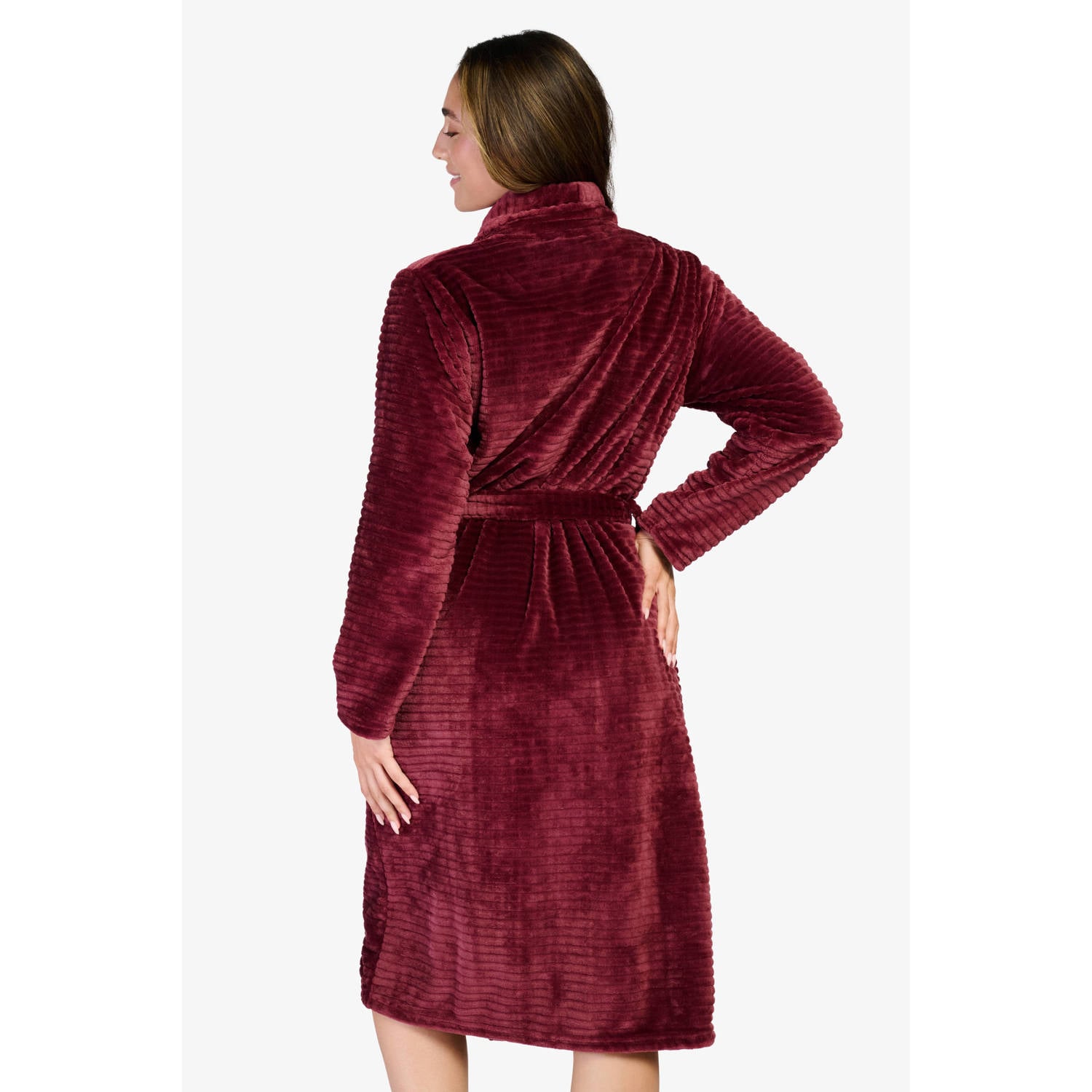 ten Cate fleece badjas donkerrood