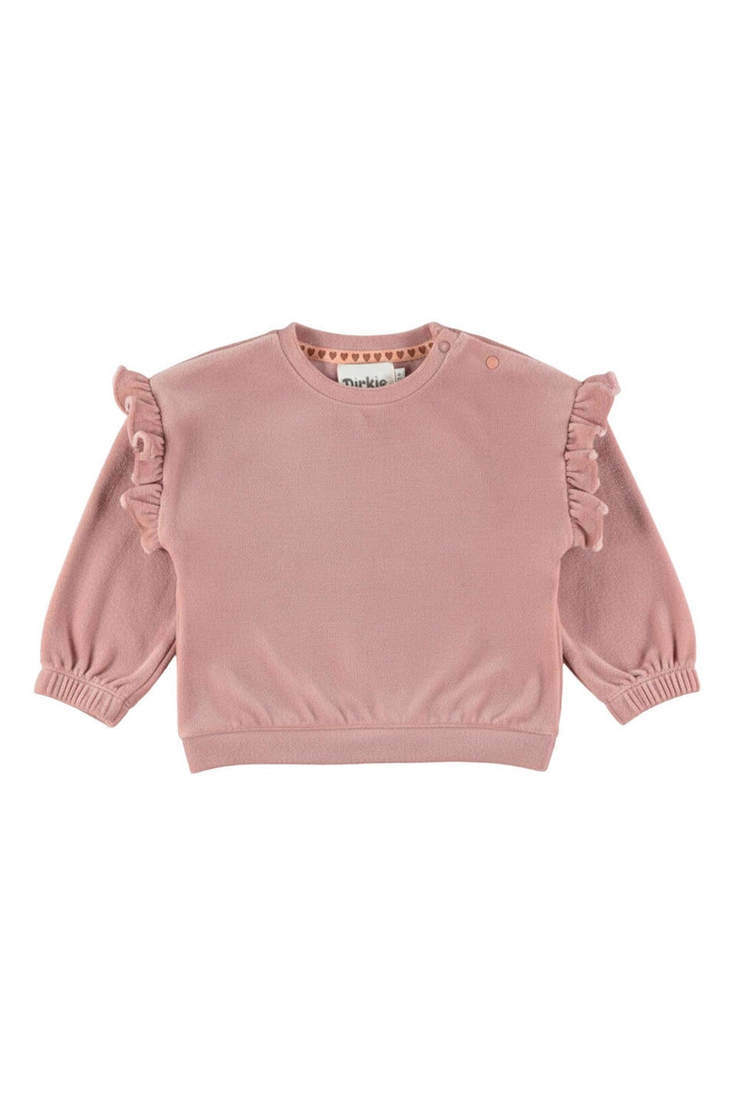 Dirkje oversized sweater met ruches - roze