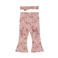 Dirkje gebloemde haarband en legging set - roze