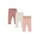 Dirkje skinny leggings met ruches - roze (set van 3)
