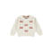 Dirkje rechtvallende sweater met print - wit