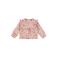 Dirkje rechtvallende gebloemde longsleeve met ruches - roze