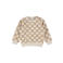 Dirkje rechtvallende sweater met print - beige