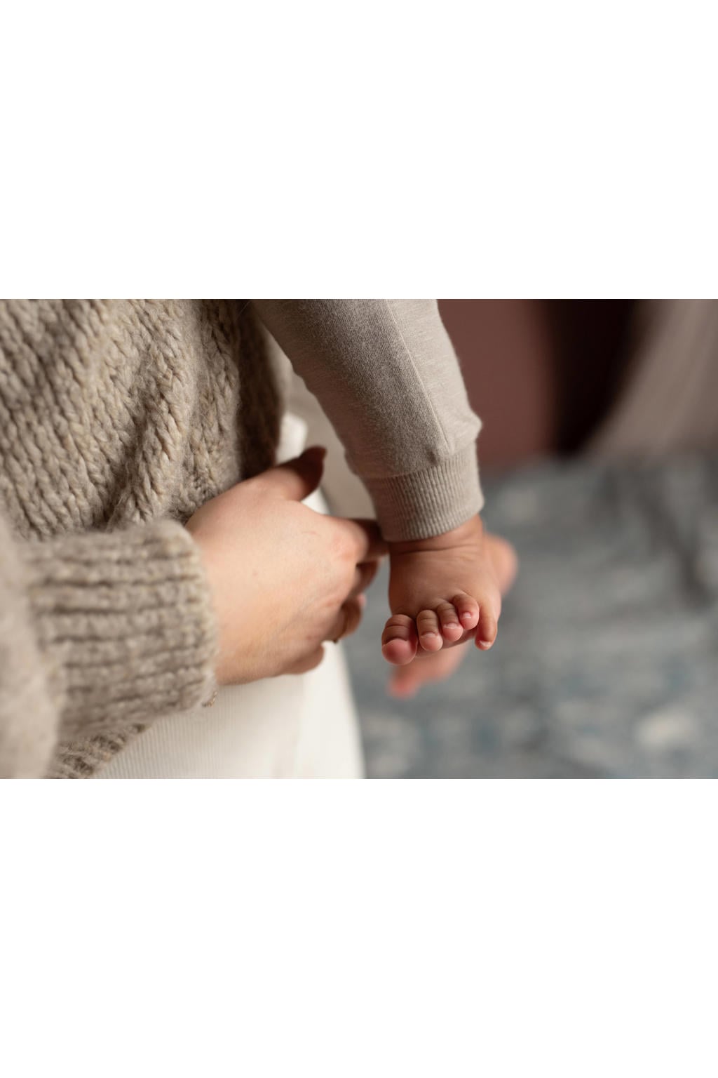 Grijze jongens Dirkje katoenen regular fit baby joggingbroek met elastische tailleband met koord