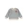 Dirkje rechtvallende gestreepte sweater - blauw/beige