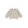 Dirkje oversized sweater met broderie en print - beige