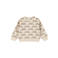 Dirkje rechtvallende sweater met print - beige