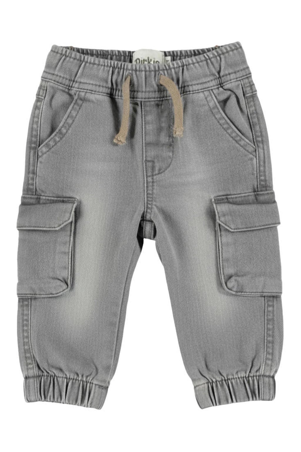 Dirkje cargo jeans - denim mid grey