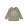 Dirkje rechtvallende longsleeve met print - kaki