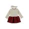 Dirkje set met hartjes - wit/rood