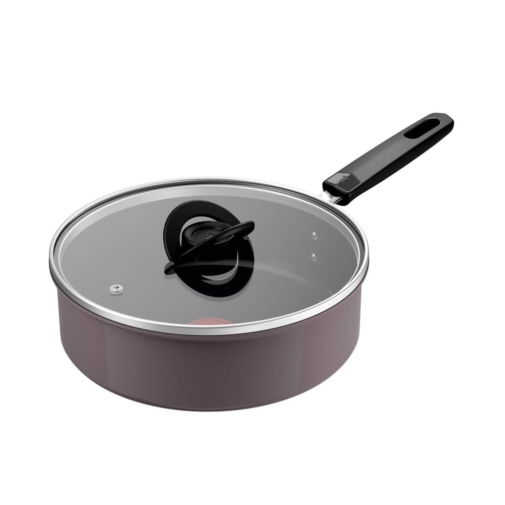 Tefal Ceramic Control Grey aluminium hapjespan Ceramic Control Grey voor 5 personen Ø24 cm - grijs