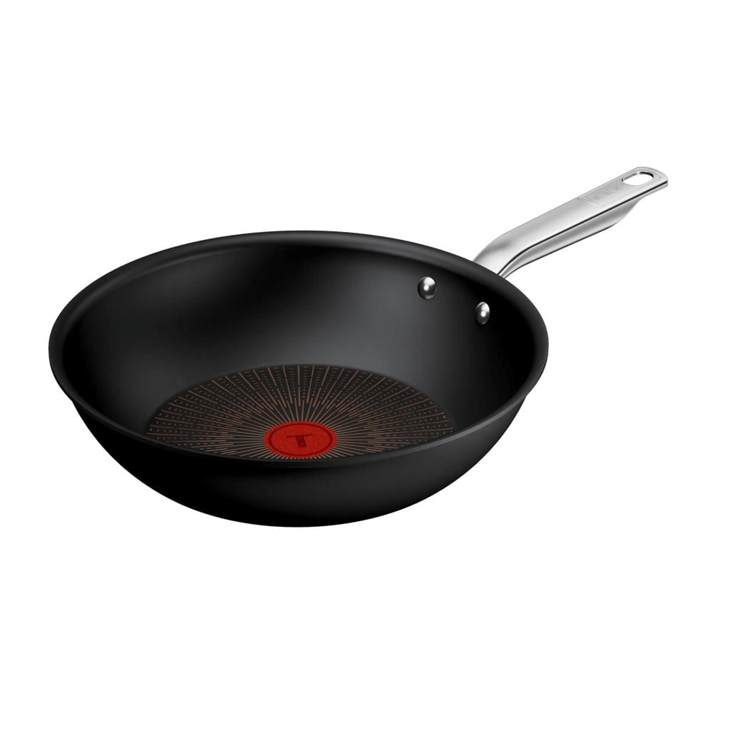Tefal aluminium wokpan Experience Ø 28 cm - zwart