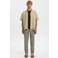 Selected BRODY slim tapered chino met linnen bruin