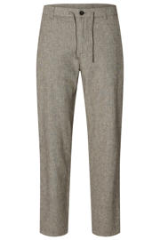 thumbnail: Selected BRODY slim tapered chino met linnen bruin