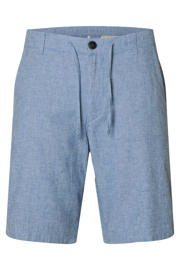 thumbnail: Selected SLHREGULAR-BRODY regular chino short met linnen blauw