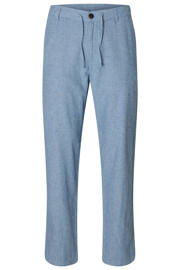 thumbnail: Selected BRODY slim tapered chino met linnen blauw