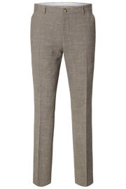 thumbnail: Selected SLHSLIM-OASIS slim pantalon met linnen bruin