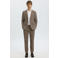 Selected colbert met linnen bruin