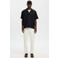 Selected BRODY slim tapered chino met linnen ecru
