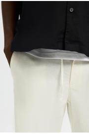 thumbnail: Selected BRODY slim tapered chino met linnen ecru