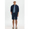 Selected SLHREGULAR-BRODY regular chino short met linnen donkerblauw