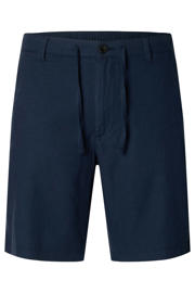 thumbnail: Selected SLHREGULAR-BRODY regular chino short met linnen donkerblauw