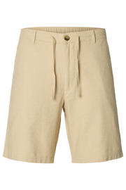 thumbnail: Selected SLHREGULAR-BRODY regular chino short met linnen beige