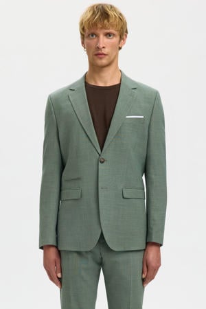 colbert met linnen groen