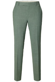 thumbnail: Selected SLHSLIM-OASIS slim pantalon met linnen groen