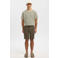 Selected SLHREGULAR-BRODY regular chino short met linnen kaki