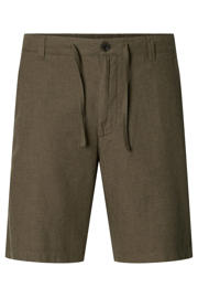 thumbnail: Selected SLHREGULAR-BRODY regular chino short met linnen kaki